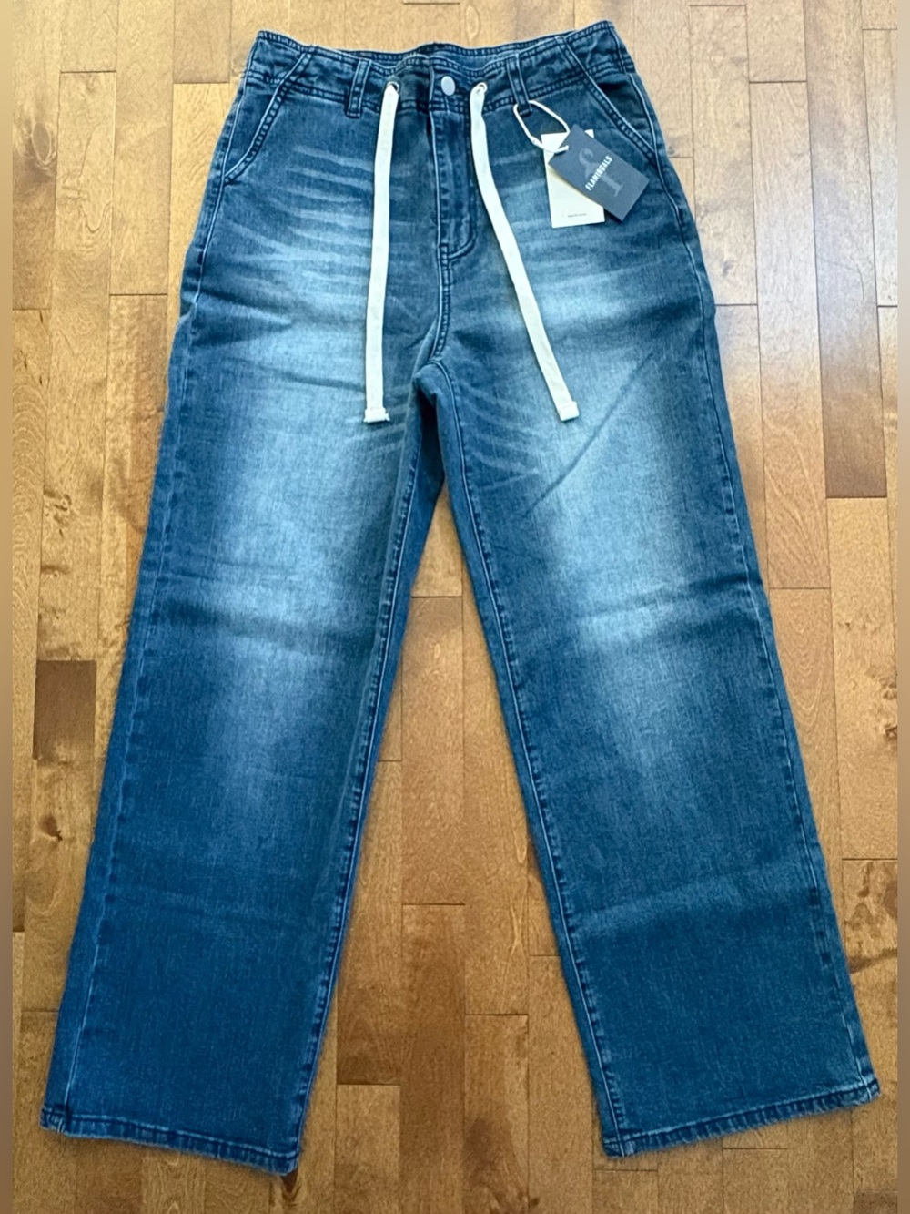 Flamingals Wide Leg Drawstring Jeans - Brand New with Tags - Size L